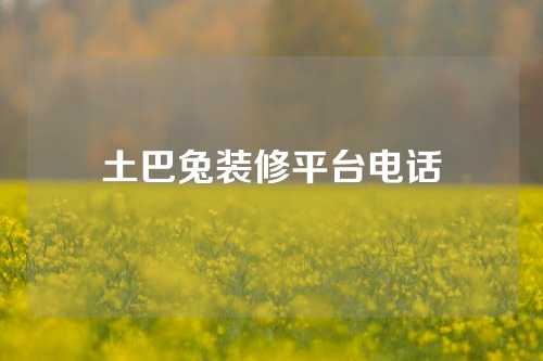 土巴兔装修平台电话