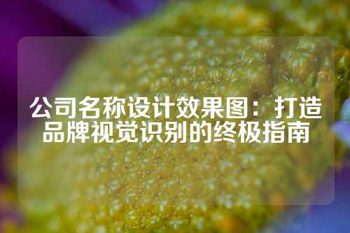 公司名称设计效果图：打造品牌视觉识别的终极指南