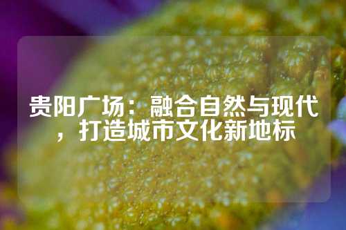 贵阳广场：融合自然与现代，打造城市文化新地标
