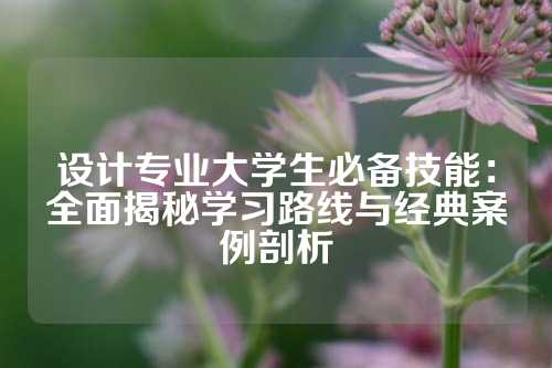 设计专业大学生必备技能:全面揭秘学习路线与经典案例剖析