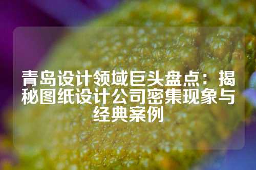 青岛设计领域巨头盘点：揭秘图纸设计公司密集现象与经典案例