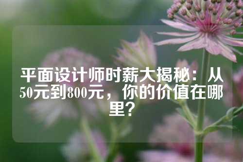 平面设计师时薪大揭秘：从50元到800元，你的价值在哪里？