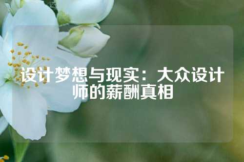 设计梦想与现实：大众设计师的薪酬真相