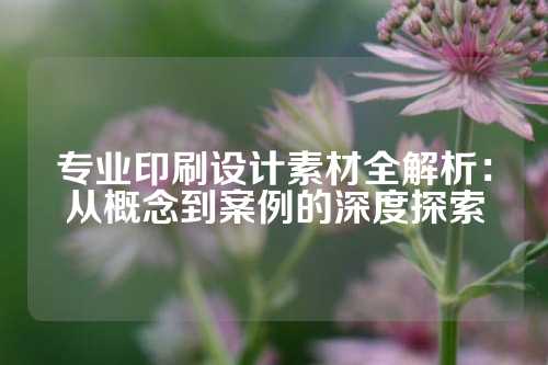 专业印刷设计素材全解析：从概念到案例的深度探索