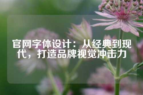 官网字体设计:从经典到现代,打造品牌视觉冲击力