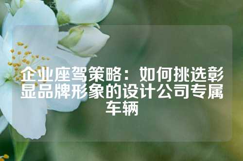 企业座驾策略：如何挑选彰显品牌形象的设计公司专属车辆