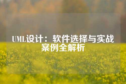 UML设计：软件选择与实战案例全解析