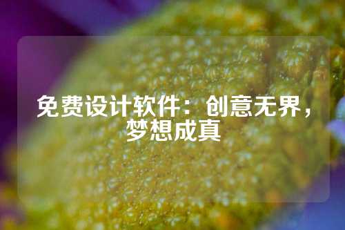免费设计软件：创意无界，梦想成真