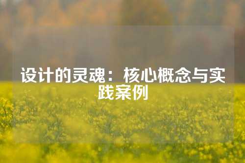 设计的灵魂：核心概念与实践案例
