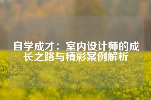 自学成才:室内设计师的成长之路与精彩案例解析