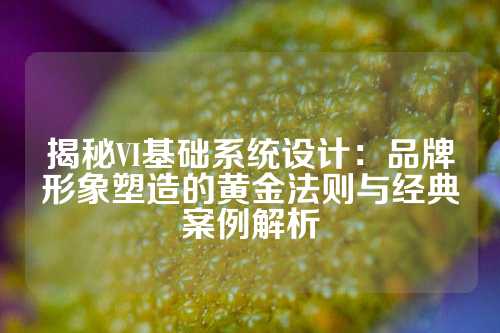 揭秘VI基础系统设计：品牌形象塑造的黄金法则与经典案例解析
