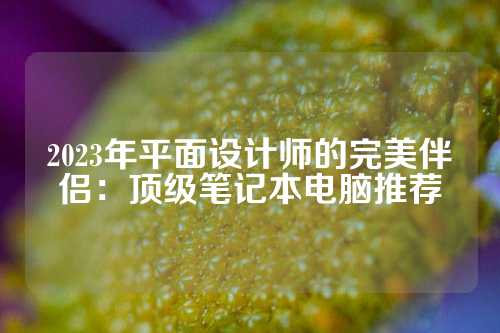 2023年平面设计师的完美伴侣：顶级笔记本电脑推荐