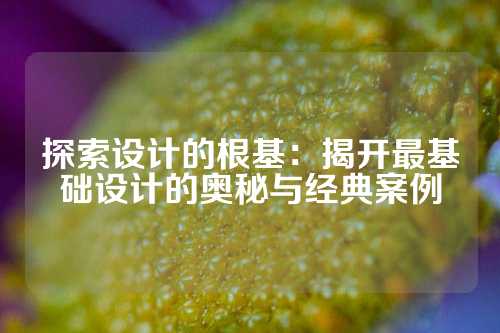 探索设计的根基：揭开最基础设计的奥秘与经典案例