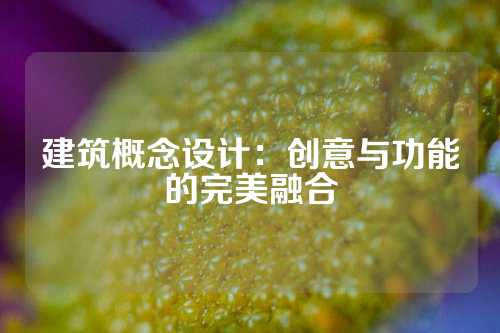 建筑概念设计：创意与功能的完美融合