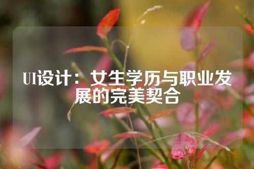 UI设计：女生学历与职业发展的完美契合