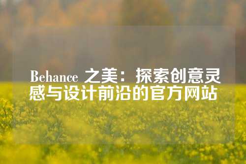 Behance 之美:探索创意灵感与设计前沿的官方网站