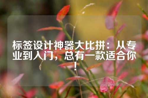 标签设计神器大比拼:从专业到入门,总有一款适合你!