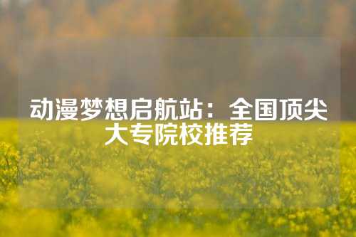 动漫梦想启航站:全国顶尖大专院校推荐