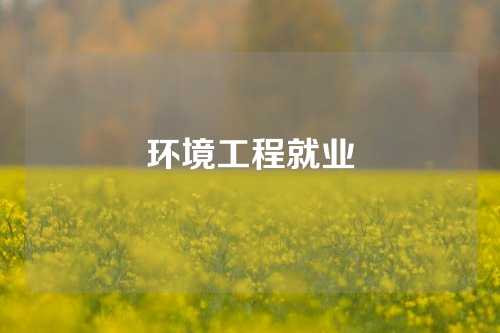 环境工程就业