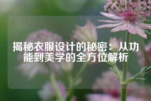 揭秘衣服设计的秘密:从功能到美学的全方位解析