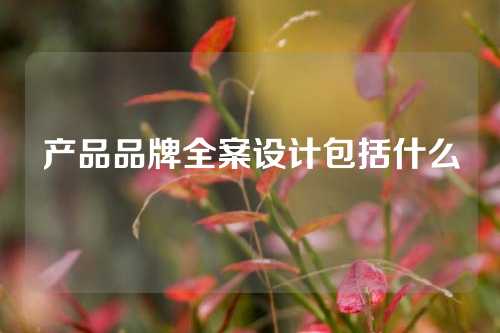 产品品牌全案设计包括什么