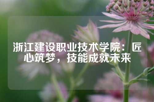 浙江建设职业技术学院：匠心筑梦，技能成就未来