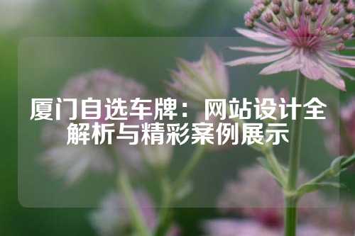 厦门自选车牌：网站设计全解析与精彩案例展示