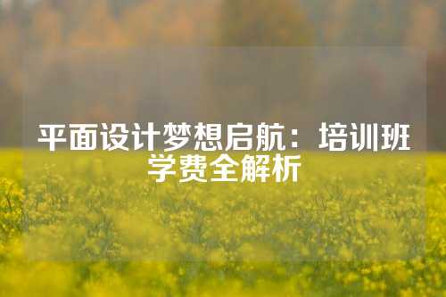 平面设计梦想启航：培训班学费全解析