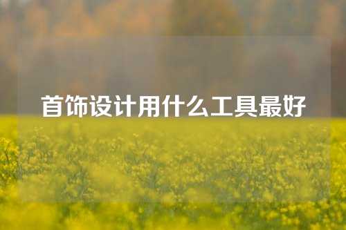 首饰设计用什么工具最好