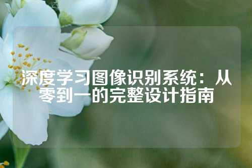 深度学习图像识别系统：从零到一的完整设计指南