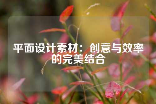 平面设计素材：创意与效率的完美结合