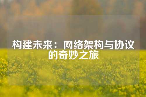 构建未来：网络架构与协议的奇妙之旅