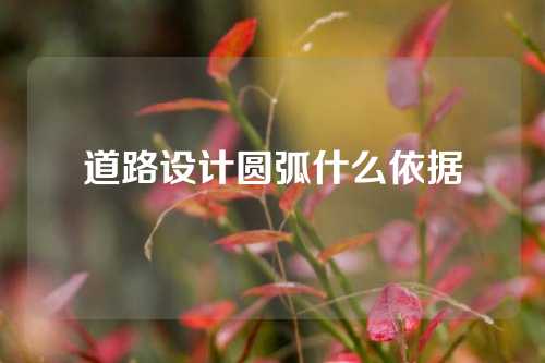 道路设计圆弧什么依据