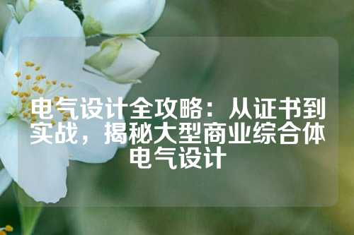 电气设计全攻略：从证书到实战，揭秘大型商业综合体电气设计