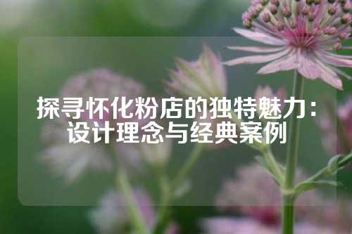 探寻怀化粉店的独特魅力：设计理念与经典案例