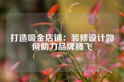 打造吸金店铺：装修设计如何助力品牌腾飞