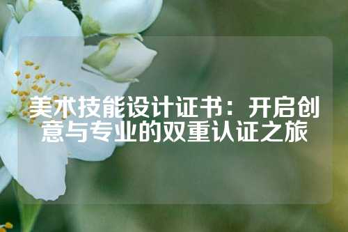 美术技能设计证书：开启创意与专业的双重认证之旅