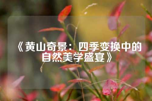 《黄山奇景：四季变换中的自然美学盛宴》