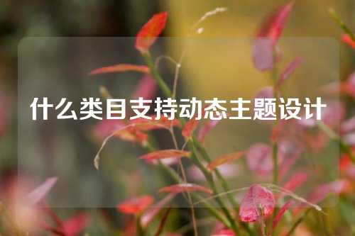 什么类目支持动态主题设计