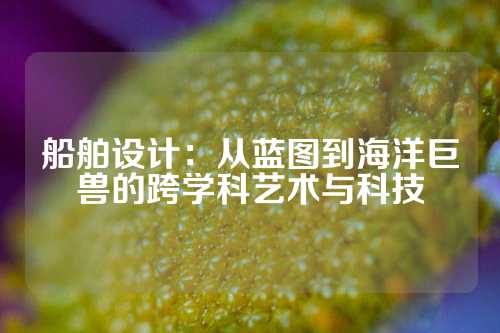 船舶设计：从蓝图到海洋巨兽的跨学科艺术与科技