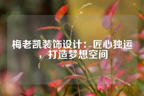 梅老凯装饰设计：匠心独运，打造梦想空间