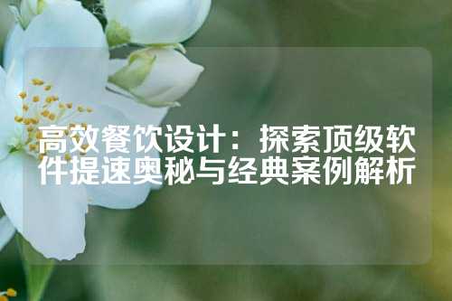 高效餐饮设计：探索顶级软件提速奥秘与经典案例解析